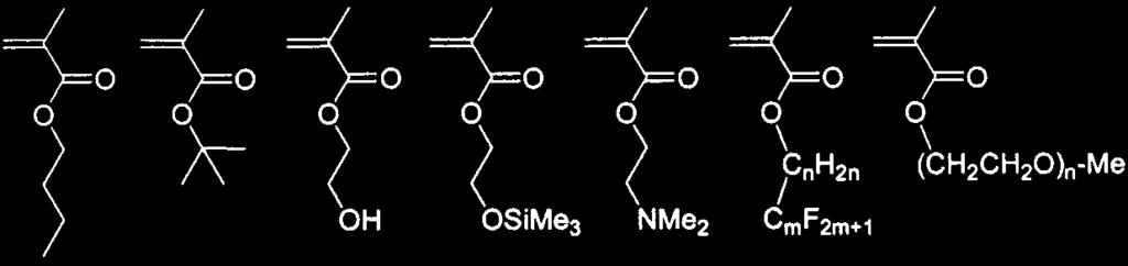 , amines, acids) can