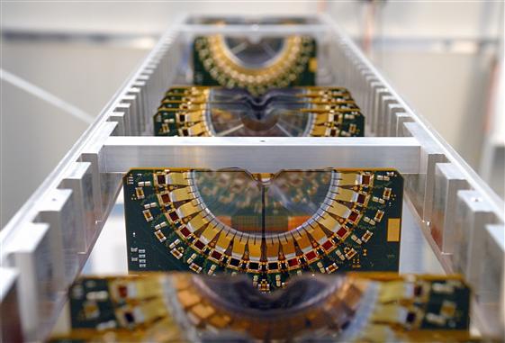 LHCb Detector: VELO Vertex Locator system built around the interaction