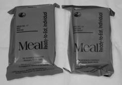 Meals Ready to Eat (MREs) were developed during the Vietnam War. They need hot water to be reconstituted.