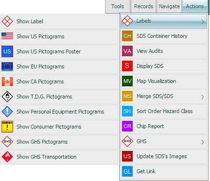 In the SDS page under Actions menu, there is a variety of functions you can perform