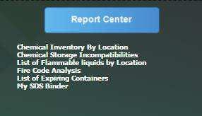 1. Chemical Inventory by Location: In this report, you can view all the chemicals listed by location, showing the quantity by container, the container barcode number and the quantity converted to