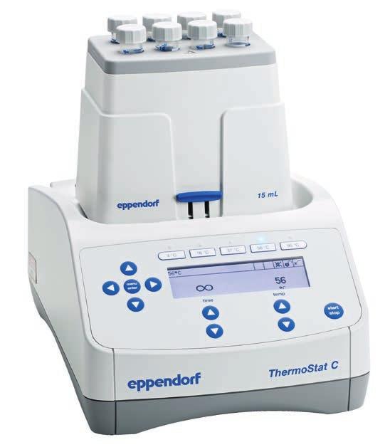 Eppendorf Temperature Control and Mixing Instruments 11 Eppendorf ThermoStat C Heating/Cooling Benefits > > Excellent temperature accuracy for safe sample handling > > Precise temperature control