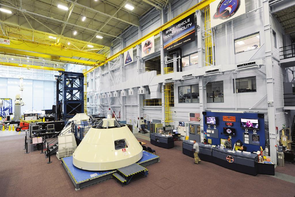 All spacecraft is located in the biggest NASA training hall, the Space Vehicle