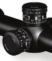 This riflescope uses 1/8 minute clicks which subtend.13 inches at 100 yards (3.6 mm at a 100 meters),.26 inches at 200 yards (7.2 mm at 200 meters),.39 inches at 300 yards (10.8 at 300 meters), etc.