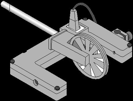 Use the Pulley Mounting Rod to attach the Pulley to the tab on the Photogate. 3. Place Photogate/Pulley in the clamp so that the rod is horizontal. 4.