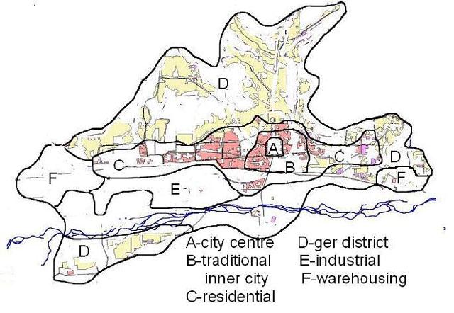 current residential zones and some in the inner city, such as I, III, IY, Y, YI, X, XI, XIII districts and 220,000 district.