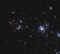 Figure 9 Most stars originally formed in large clusters containing hundreds, or even thousands, of stars. Draw and label a sketch of the double cluster.