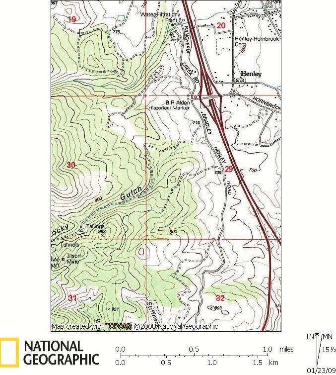 N Triple Duty Mining Property Vicinity Topographic