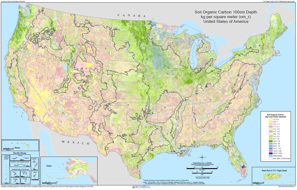 S Factor: Historic Soil Organic C (U.S.) Data source: