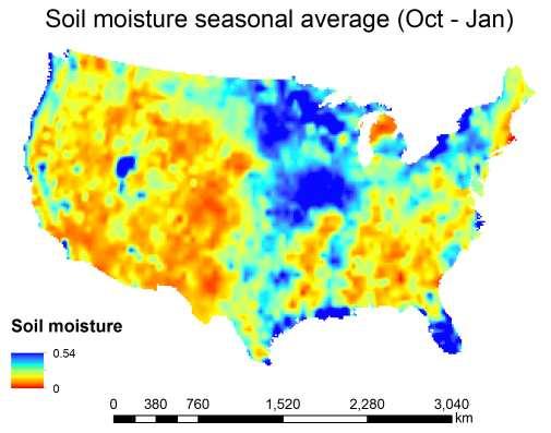 W Factor: Soil Moisture Spatial data extraction: X.