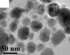 loading. The TEM image of the used 4Co/Al2O3 catalyst is shown in Fig. 5(6), and the mean particle size was calculated to be 25.
