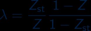 Mixture Fraction Z Stoichiometric Conditions (λ=1) Stoichiometric mixture fraction