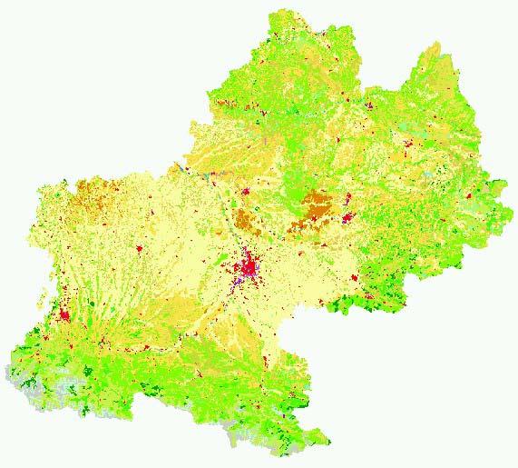 CORINE LAND COVER High spatial resolution (100 by 100m) Low detail of agricultural land use classes (11) Non-irrigated arable land
