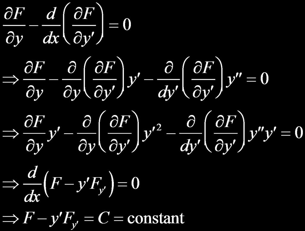 Integrand of the form Euler-Lagrange equaton has two terms. Expanded.