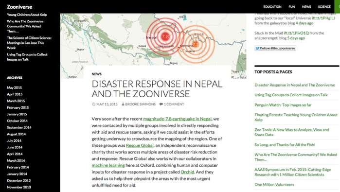Earthquake in Nepal After comparing these results with the latest maps from the HOT team, we saw two towns that