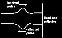 For the reflected wave: Amplitude decreases Speed remains constant Wavelength remains constant Frequency remains the same For a fixed-end,