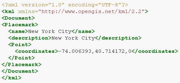 DATA 301: Data Analytics (28) KML KML or Keyhole Markup Language uses XML to represent geographic information for visualization.