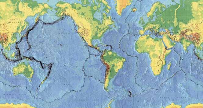 45 Understanding Plate Boundaries R E A D I N G The map below shows the locations of earthquakes and volcanoes on the earth s surface.