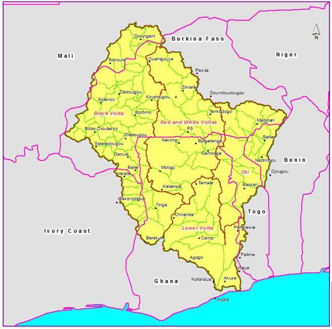 STUDY AREA Volta Basin (Lake region verses
