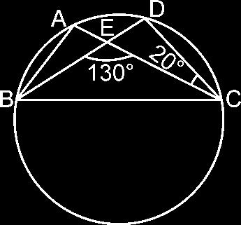 In ABC, we have ABC + ACB + BAC = 180 [Angle sum property of a triangle] 69 + 31 + BAC = 180 BAC = 180 100 = 80 Also, BAC= BDC [Angles in the same segment] BDC = 80 Ans. Q.5.