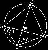 Q.6. ABCD is a cyclic quadrilateral whose diagonals intersect at a point E. If DBC = 70, BAC = 30, find BCD. Further, if AB = BC, find ECD. Sol.