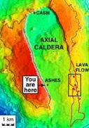 seamount 700 m tall volcanically active Juan de fuca ridge Source: NOAA ASHES