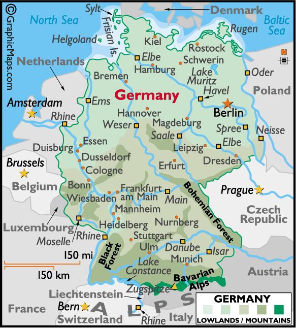 Population: 82,000,000 Germany is one of the most densely populated countries in
