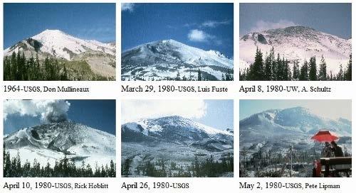 1) Pre 5/18/80 (~50 days) Bulge develops on north side of Mt. St Helens Pre 5/18/80 (~50 days) Bulge develops on north side of Mt. St Helens What type of volcano is Mount Saint Helens? A.