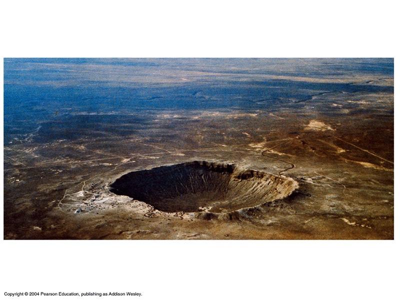 Meteor Crater, Arizona: 50,000 years ago (50 meter object)