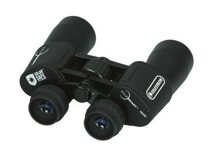SET-UP AND USE OF YOUR CELESTRON ECLIPSMART BINOCULAR Because of its built-in solar filters, nothing less bright than the sun as seen from Earth should be able to be seen through an EclipSmart