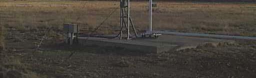 During the acoustic noise test, there was little vegetation, and neighboring turbines were shut off during