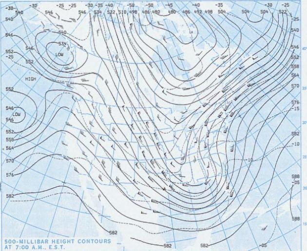 not true extension of polar vortex, but originated from Pacific 500MB Analysis March 13, 1993