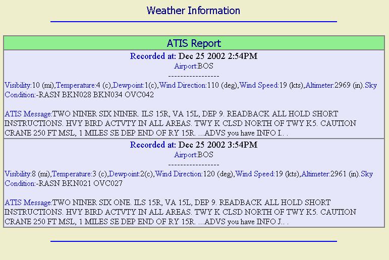 Figure 4, ADIS Weather Report 3.