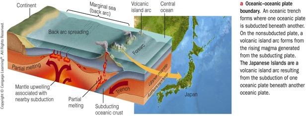 - back-arc basin fills with volcanoclastic sediment