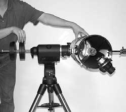 An equatorial mount (Figure 5) is designed to compensate for that motion, allowing you to easily track the movement of astronomical objects, thereby keeping them from drifting out of your telescope s