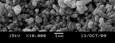 When the reactant concentration increased from 0.03 to 0.20 M, the yield of AgI increased from 55% to 100%. The SEM micrographs of the AgI particles at a reactant concentration of 0.03 g/l, 0.