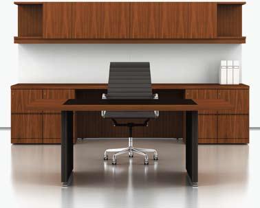 overheads Slab desk with leather insert and belting leather end panels o p p