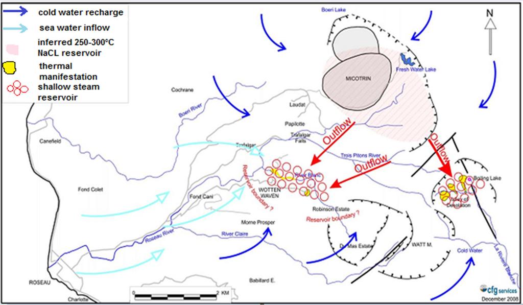Report 12 161 De Freitas FIGURE 4: Conceptual model of the Wotten Waven geothermal field (Traineau and Lasne, 2008) 2.3 