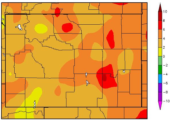 Several records for a top 5 warmest November were set: Basin and Worland (warmest), Thermopolis (2nd warmest), Boysen Dam (4th warmest), and Burris and Riverton (5th warmest).
