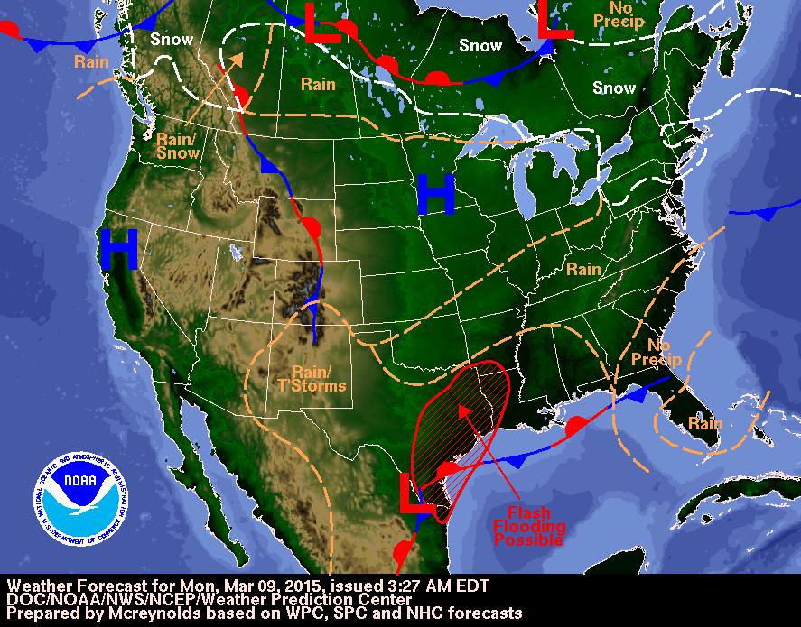 Current Weather Map Today s weather map shows a blossoming system in the gulf that will impact the Southeast during this week.