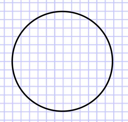 1. Estimate the area of the circle in square units by counting. 2. Use the formula for the area of a circle to calculate the exact area of the circle above, in terms of π. 3.