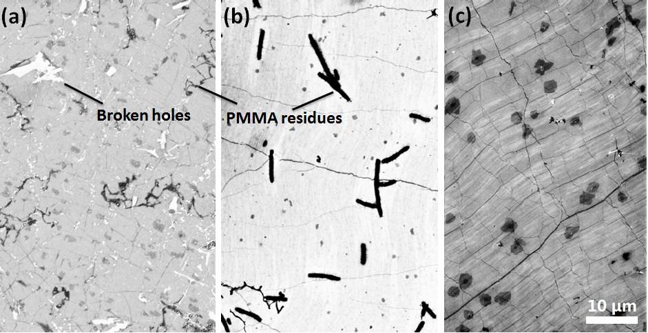 4.5.2 Removal of PMMA Defects and impurities of the transferred graphene film mainly come from three sources: (1) cracking and folding of graphene film during transfer; (2) contaminations from