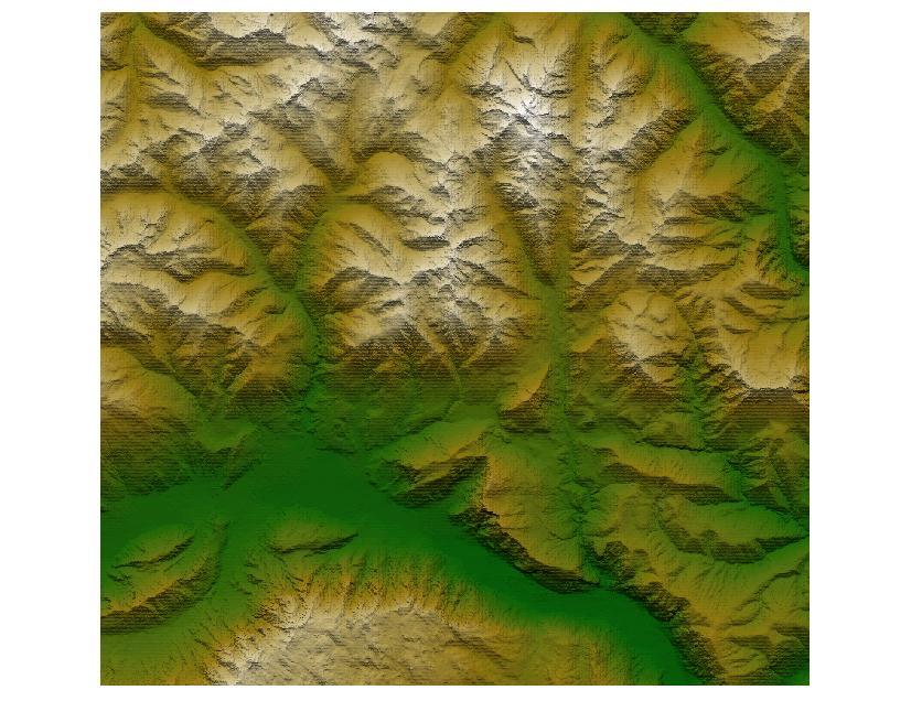 Digital elevation data Data resolution available until recently 30-100 m.
