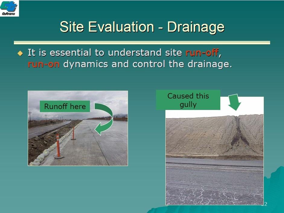 Erosion and Sediment Control Practices: Internal Project Drainage