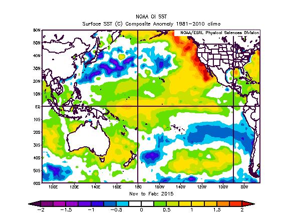 SST Anomalies for This winter: