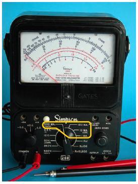 Figure 6-10. An ammeter is one part of this VOM.