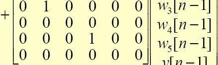 computability of equations describing a digital filter structure is by writing the equations in a matrix form A