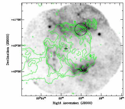 5-3 kev image of NW area of SNR: i) Diffuse SNR emission ii)