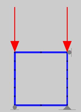Example 1: Braced frame with uniform beams and columns Figure 1.1. Square frame with uniform properties. (col-buckle-frame/example-1 ksi ( 9000 ( 10 ( 0.77( 10 Figure 1.