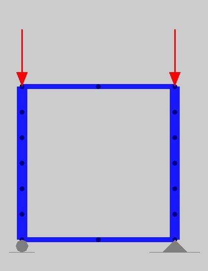 Example : Unbraced frame with stiffer columns Figure.